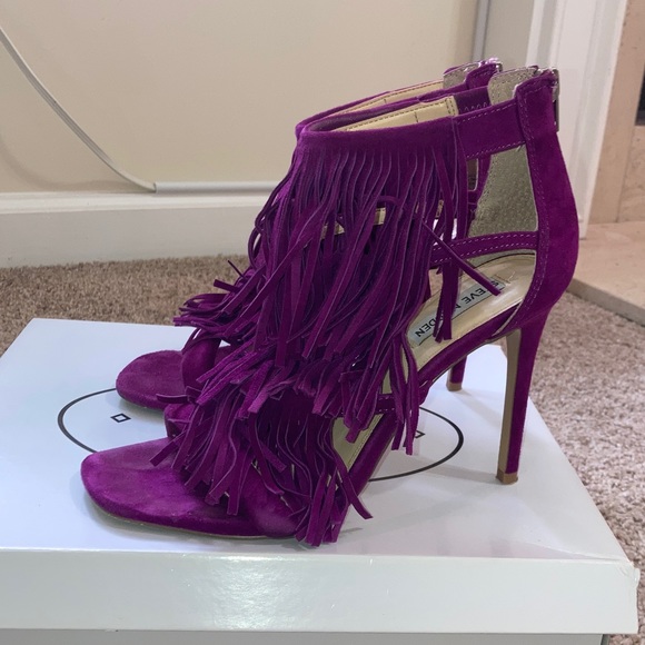 Steve Madden Shoes - Steve Madden Fringly Purple Suede Size 8.5